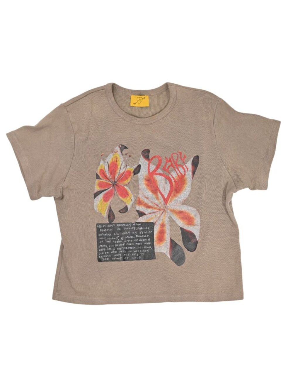 Juliet Johnstone Graphic Floral T-Shirt in Brown